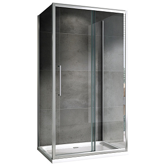 Угловое ограждение Abber Schwarzer Diamant AG30170H-S90-S90 195х90см стекло прозрачное