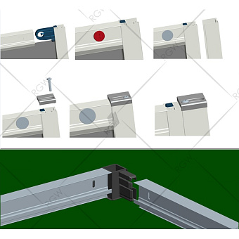 Угловое ограждение RGW Classic CL-44 185х90см стекло прозрачное
