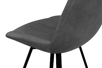Кухонный стул поворотный AERO 45х52х87см велюр/сталь Dark Grey