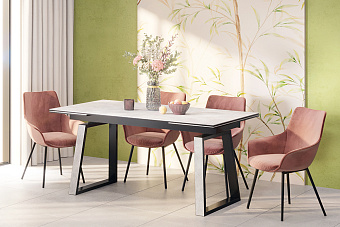 Кухонный стул AERO 65х44х85см велюр/сталь Rosa