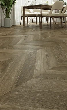 Виниловый ламинат Alpine Floor Дуб Насыщенный Chevron ECO 18-4 600х127х5мм 43 класс 1,68кв.м