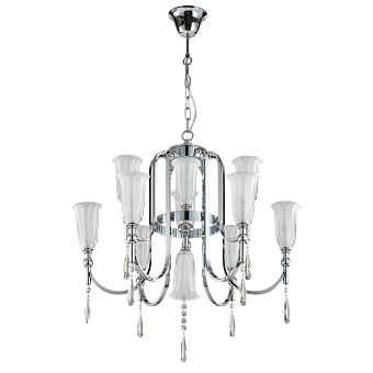 Люстра подвесная Newport 4800 4806+3/C chrome 60Вт 9 лампочек E14