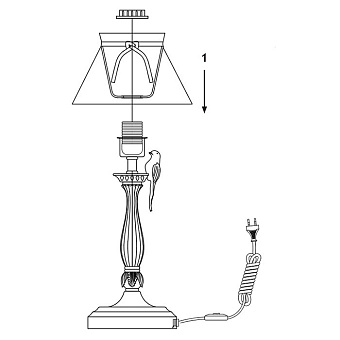Настольная лампа Maytoni Bird ARM013-11-W 40Вт E27