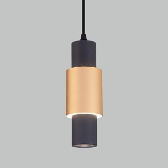 Светильник подвесной Eurosvet Bento 50204/1 LED черный/матовое золото 13Вт LED