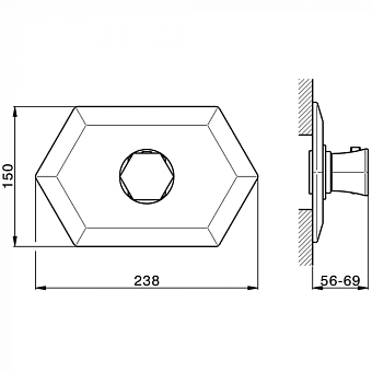 Смеситель для душа Cisal Cherie CE00720021 хром