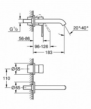 Смеситель для раковины GROHE Essence New 19408DC1 Суперсталь