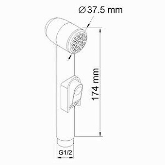 Гигиенический душ WASSERKRAFT Donau A11057 хром