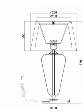 Настольная лампа Maytoni Verre Z005TL-01CH 40Вт E27