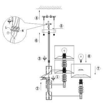 Люстра Maytoni Lincoln MOD527PL-06N 40Вт 6 лампочек E14