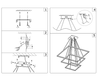 Люстра подвесная KINK Light Альтис 08201,19(4000К) 110Вт 3 лампочек LED