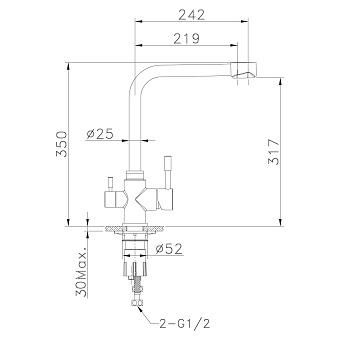 Смеситель для кухни LEMARK Expert LM5060S поворотный излив матовый