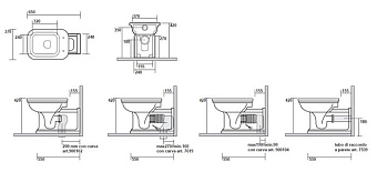 Унитаз приставной Kerasan Waldorf 411601 без сиденья