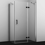 Угловое ограждение WASSERKRAFT Aller 10H07RBLACK 200х120см стекло прозрачное