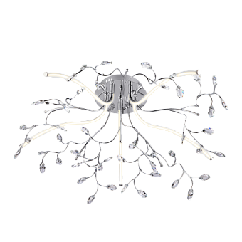 Люстра хрустальная Eurosvet Claudia 90036/5 хром 72Вт 5 лампочек LED