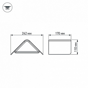 Светильник фасадный Arlight LGD-Delta 024389 12Вт IP54 LED коричневый