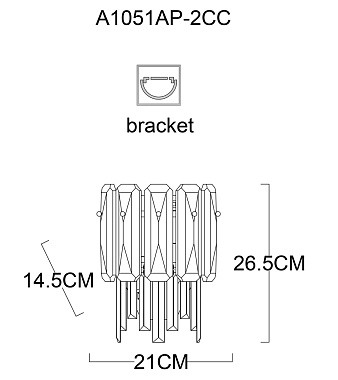 Светильник настенный Arte Lamp NICOLETTA A1051AP-2CC 40Вт E14