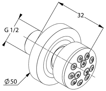 Душевая форсунка KLUDI 6708305-00 хром