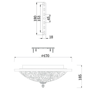 Светильник потолочный Maytoni Aritos C906-CL-04-W 160Вт E27