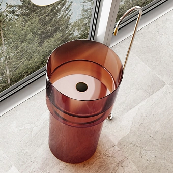 Раковина напольная Abber KRISTALL AT2701Opal 45х45см