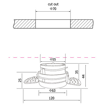 Светильник точечный встраиваемый Maytoni Reif DL048-01W 50Вт GU10