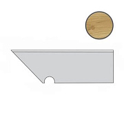 Плитка для ступеней Atlas Concord Италия Exence AMBG Almond Battiscopa Sag.SX 30х7,2см 0,259кв.м. неполированная