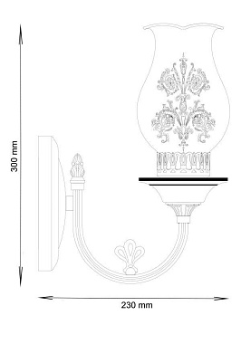 Бра Lucia Tucci VETRALLA W179.1 antique gold 60Вт E14