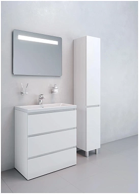 Пенал напольный AM-PM Gem M90CSL0306WG 32х30х190см белый