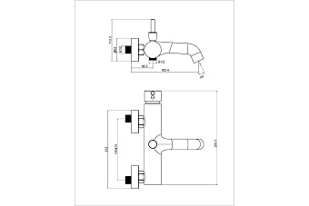 Смеситель для ванны Maxonor PL3287-8 белый