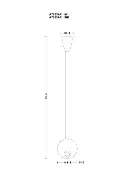 Светильник настенный Arte Lamp TWIST A7603AP-1BK 3Вт LED
