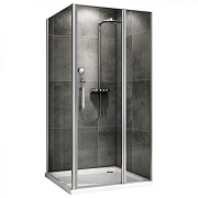 Угловое ограждение Abber Sonnenstrand AG04120S-S80 195х80см стекло прозрачное