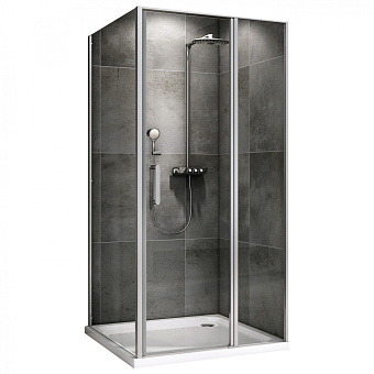 Угловое ограждение Abber Sonnenstrand AG04140S-S80 195х80см стекло прозрачное