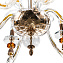 Люстра подвесная CRYSTAL LUX CATARINA CATARINA SP6 V2 GOLD/TRANSPARENT-COGNAC 360Вт 6 лампочек E14