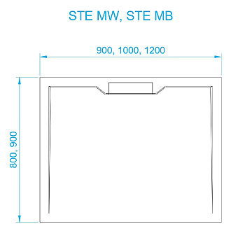 Душевой поддон RGW STE 52342910-15 MW 100х90см