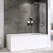 Стеклянная шторка на ванну Abber Ewiges Wasser AG52080B 140х80см