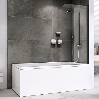 Стеклянная шторка на ванну Abber Ewiges Wasser AG52080B 140х80см