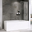 Стеклянная шторка на ванну Abber Ewiges Wasser AG52080B 140х80см