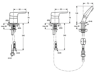 Смеситель для раковины IDEAL STANDARD CERASPRINT A5727AA хром
