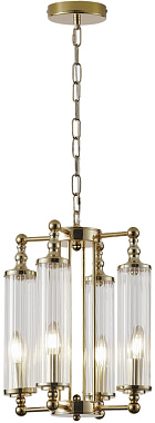 Люстра подвесная CRYSTAL LUX TOMAS TOMAS SP4 BRASS 240Вт 4 лампочек E14