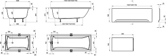 Ванна акриловая RAVAK CLASSIC C861000000 120х70см встраиваемая