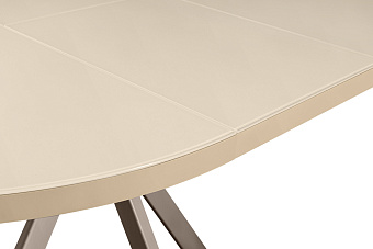 Кухонный стол раскладной AERO 100х100х74см закаленное стекло/сталь Cap