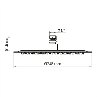 Верхний душ WASSERKRAFT Mindel 8500 A257 белый