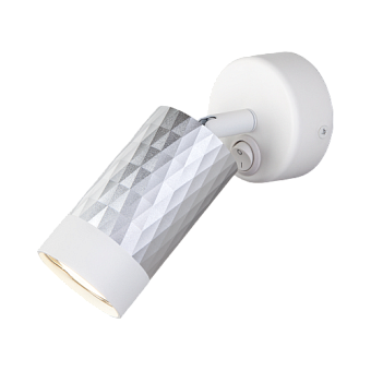 Светильник настенный Eurosvet MIZAR 20088/1 белый/серебро 35Вт GU10