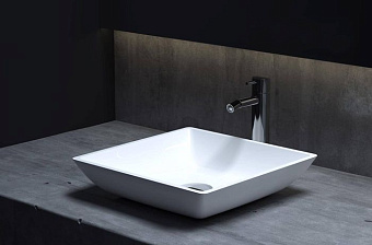 Раковина накладная SALINI CALLISTA 1101208SMRH S-Stone матовая 38х38см
