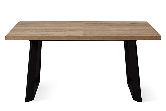 Кухонный стол раскладной AERO 90х160х75см ламинат/сталь White Wood