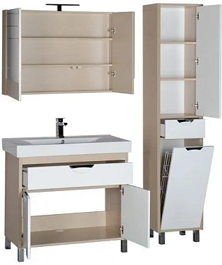 Мебель для ванной AQUANET Гретта 172721 белый/светлое дерево