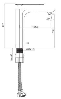 Смеситель для раковины Maxonor MN1179 хром