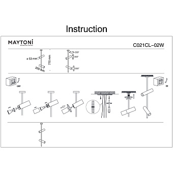 Спот Maytoni Elti C021CL-02W 50Вт 2 лампы GU10