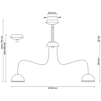 Люстра подвесная Lucia Tucci NATURA 064.6 30Вт 6 лампочек LED