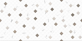 Декор Global Tile Siluet GT GT125VG белый 25х50см 1,375кв.м.