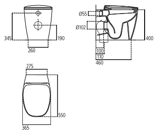 Чаша для унитаза IDEAL STANDARD DEA T349001 без микролифта